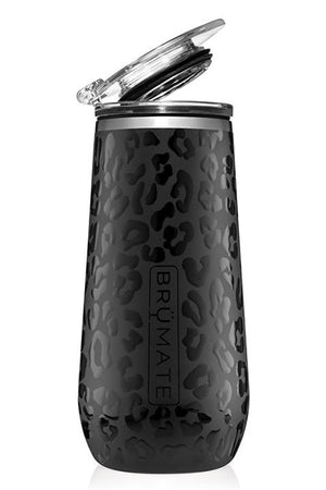 CHAMPAGNE FLUTE by BruMate | Onyx Leopard