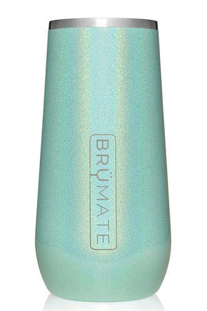 CHAMPAGNE FLUTE by BruMate | Glitter Aqua Blue
