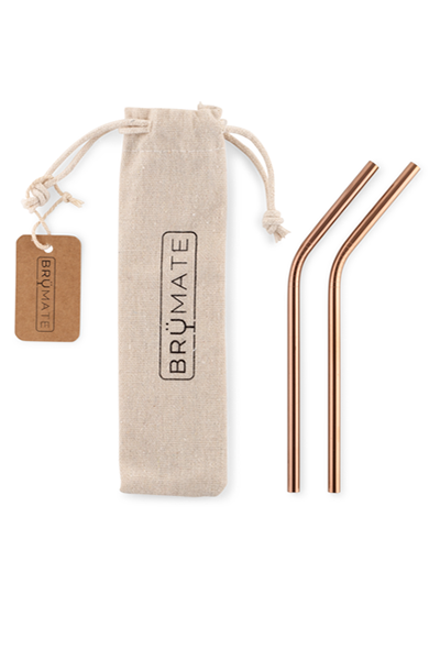 STAINLESS STEEL REUSEABLE WINE STRAWS | Rose Gold