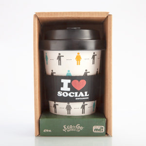 ECO BAMBOO CUP | I ❤ Social Distancing
