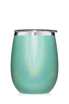 UNCORK'D WINE GLASS by BruMate | Glitter Aqua