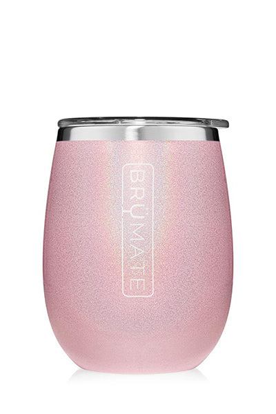 UNCORK'D WINE GLASS by BruMate | Glitter Blush