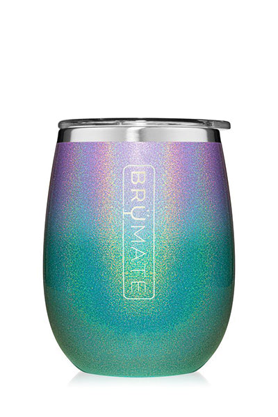 UNCORK'D WINE GLASS by BruMate | Glitter Mermaid Ombre