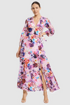 PEONY FULL BLOOM PLUNGE DRESS | Dress